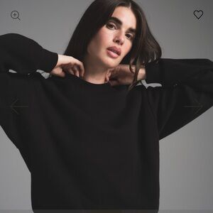 SKIMS Onyx Cotton Fleece Sweatshirt